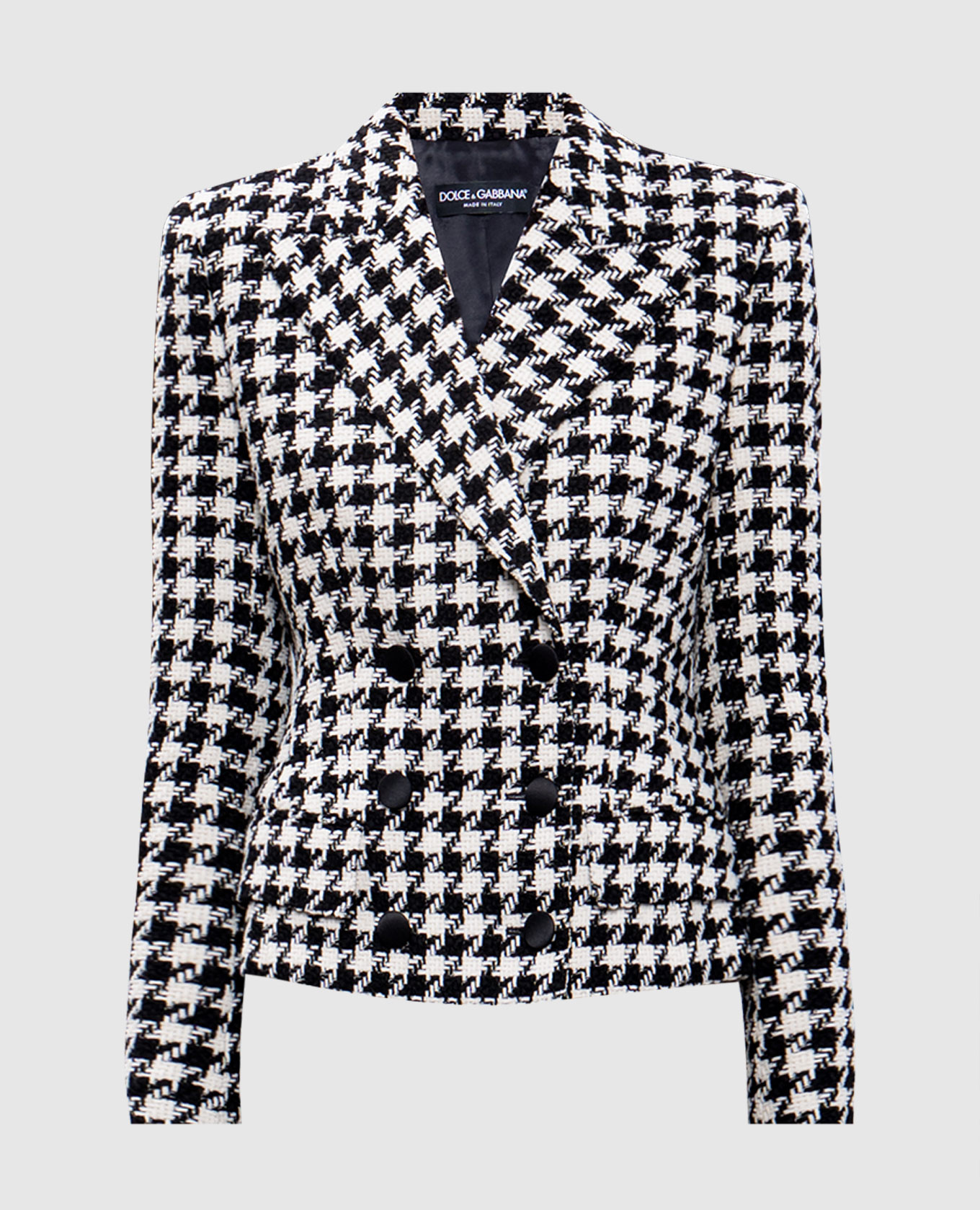 Dolce&Gabbana Double-breasted jacket with wool in a pattern