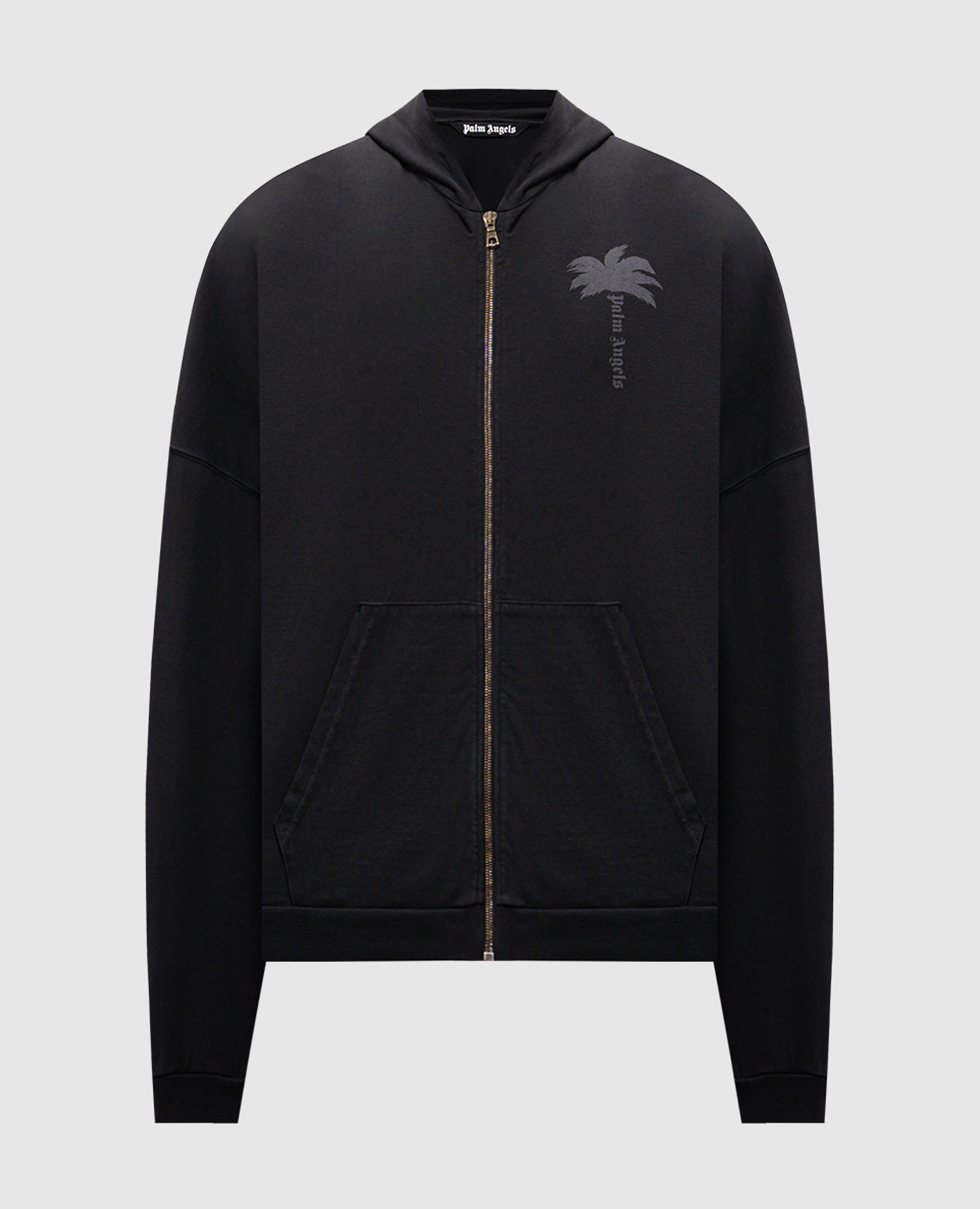 Black sports jacket with print Palm Angels
