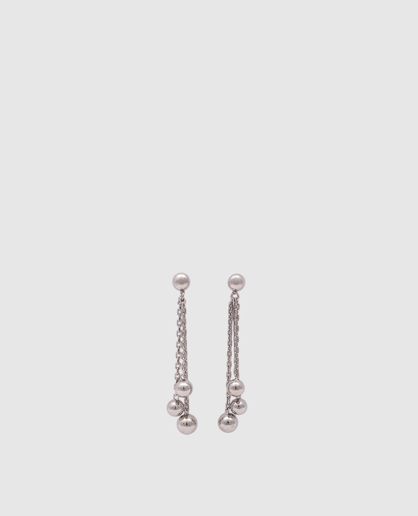 

Silver earrings with spheres Reco