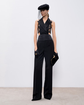 Dolce&Gabbana Black vest made of wool and silk F7AI8TGDCRJ