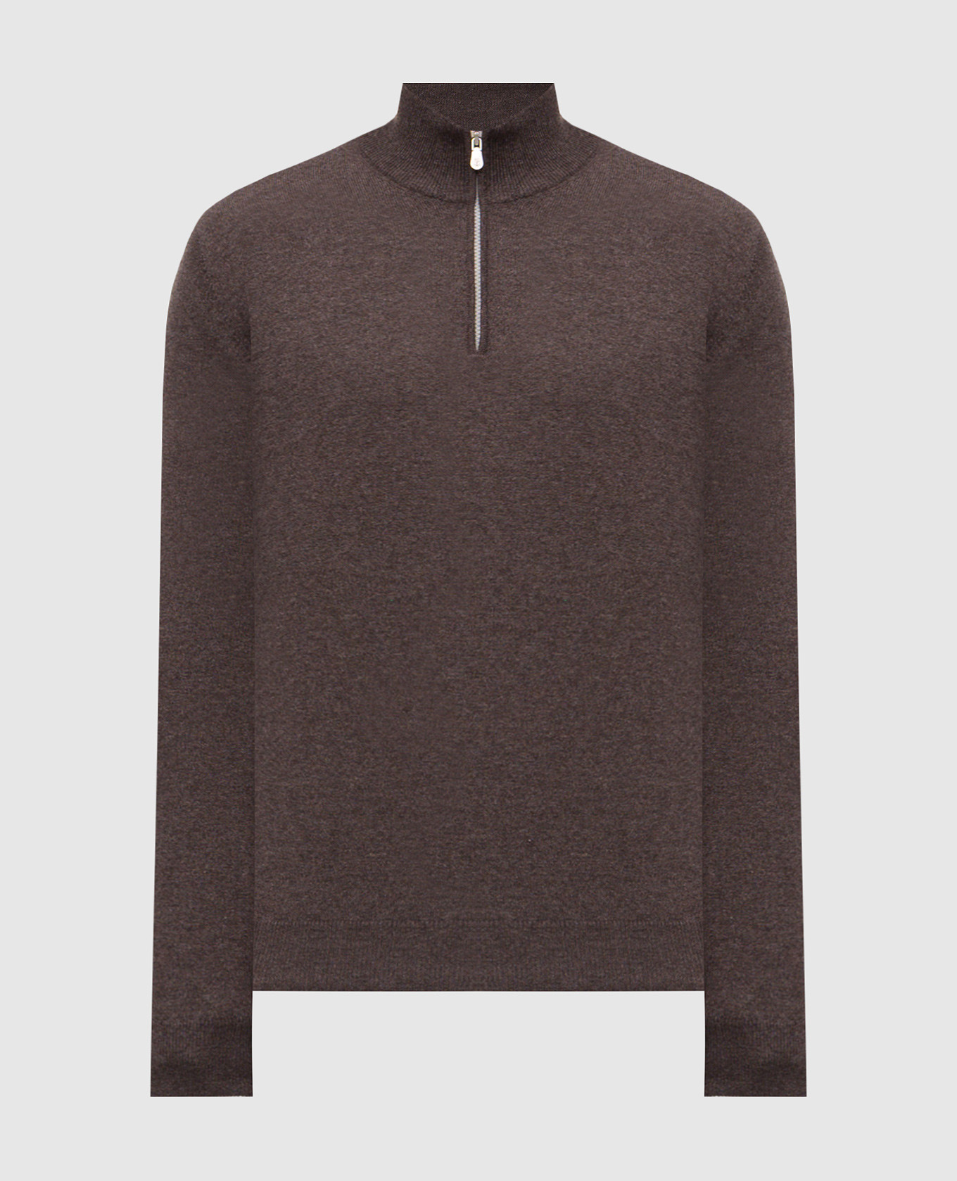 

Brown cashmere jumper with zipper Brunello Cucinelli