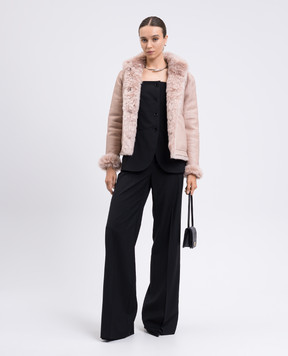 Simonetta Ravizza Pink reversible sheepskin coat Pea R F05JA371H31