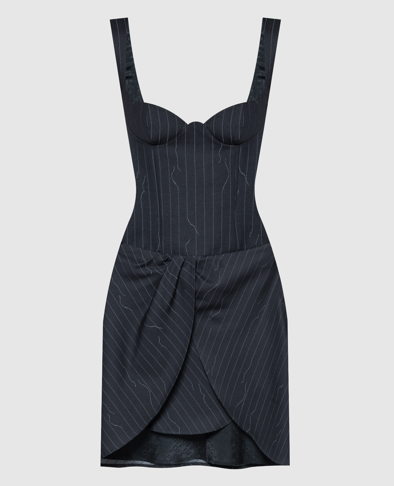 

Gray dress with striped wool Off-White, Grey