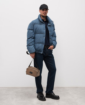 Dolce&Gabbana Blue denim down jacket G9BUCDG8NW5