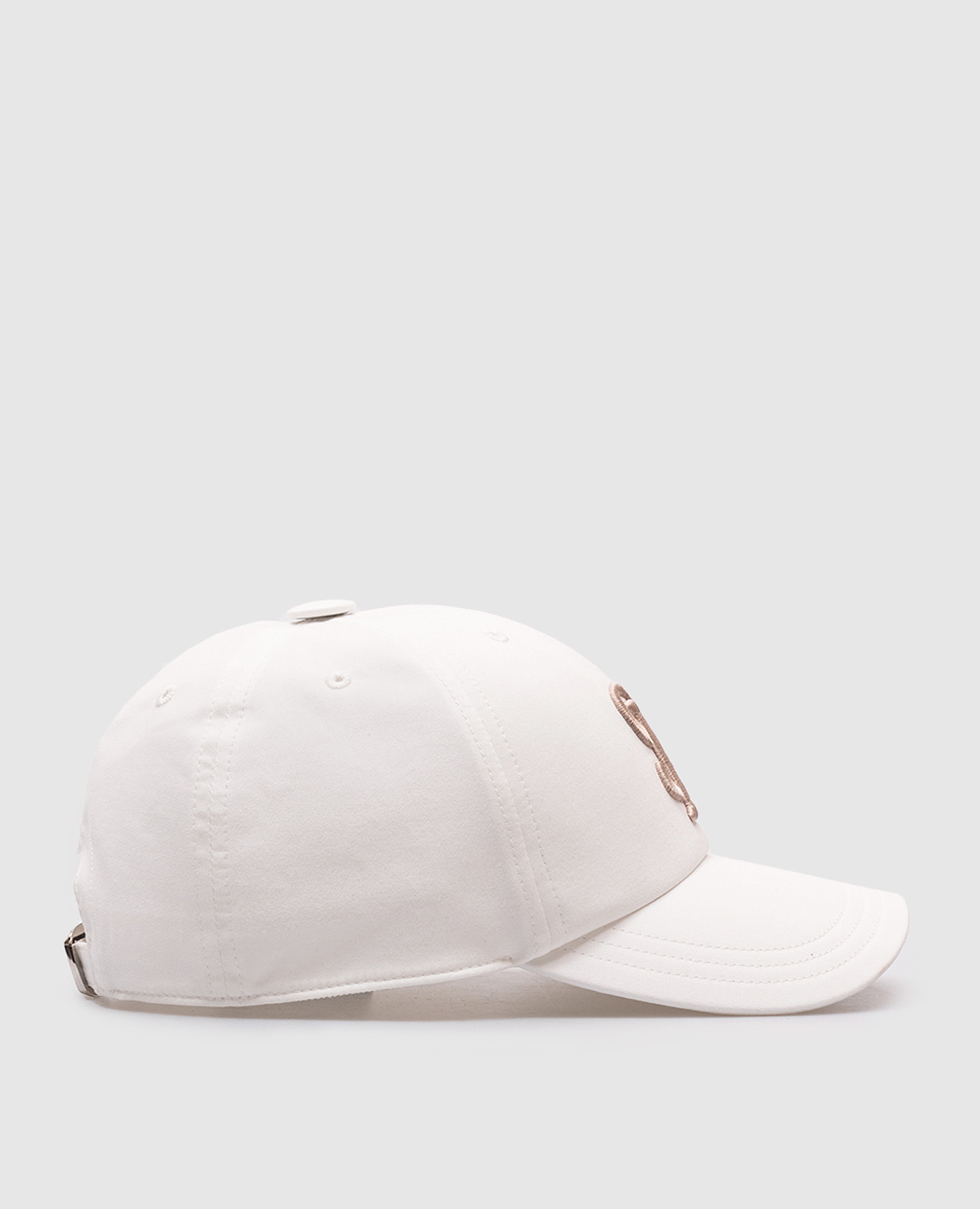

White cap with embroidered monogram logo Stefano Ricci