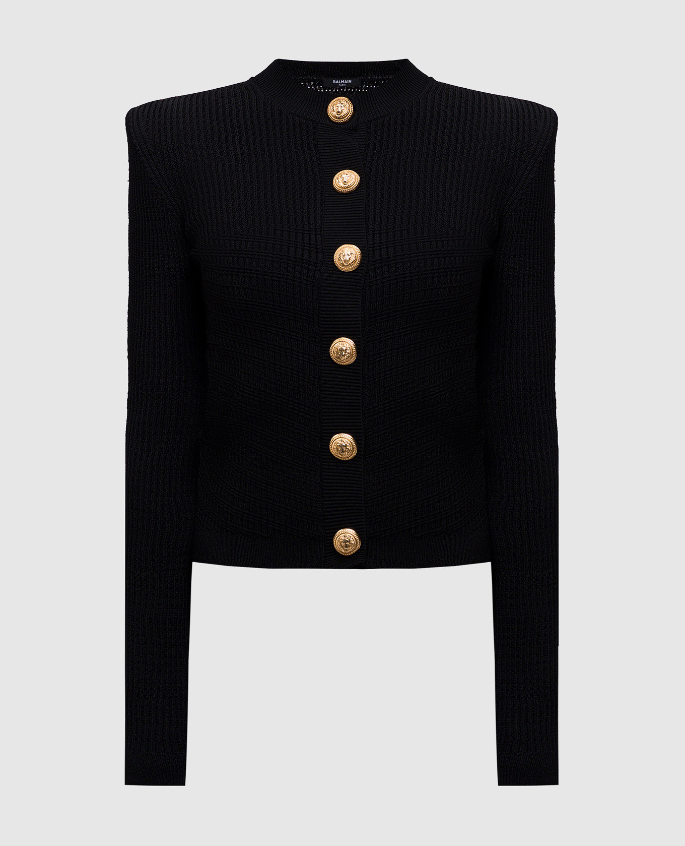 Black patterned cardigan Balmain