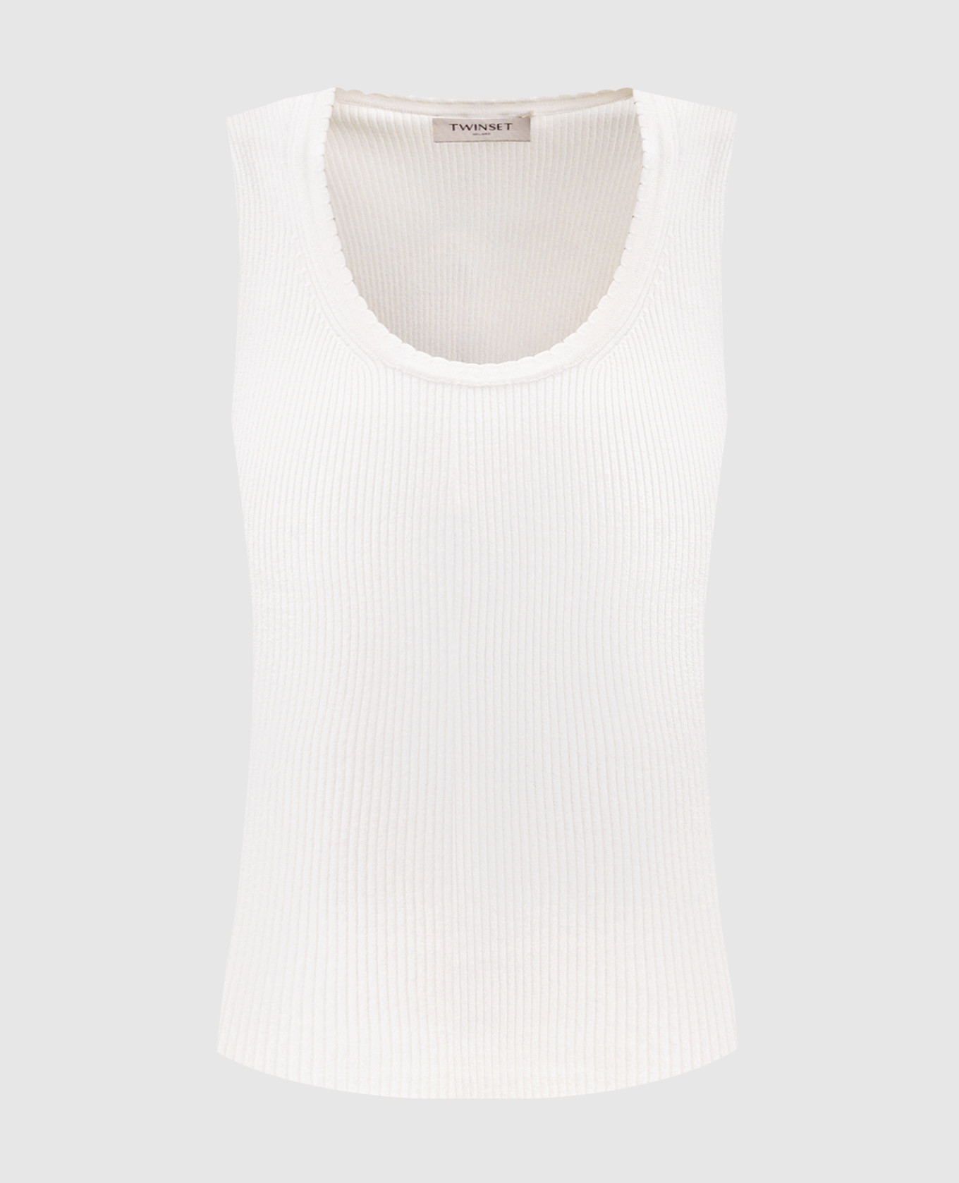

Beige ribbed top Twinset