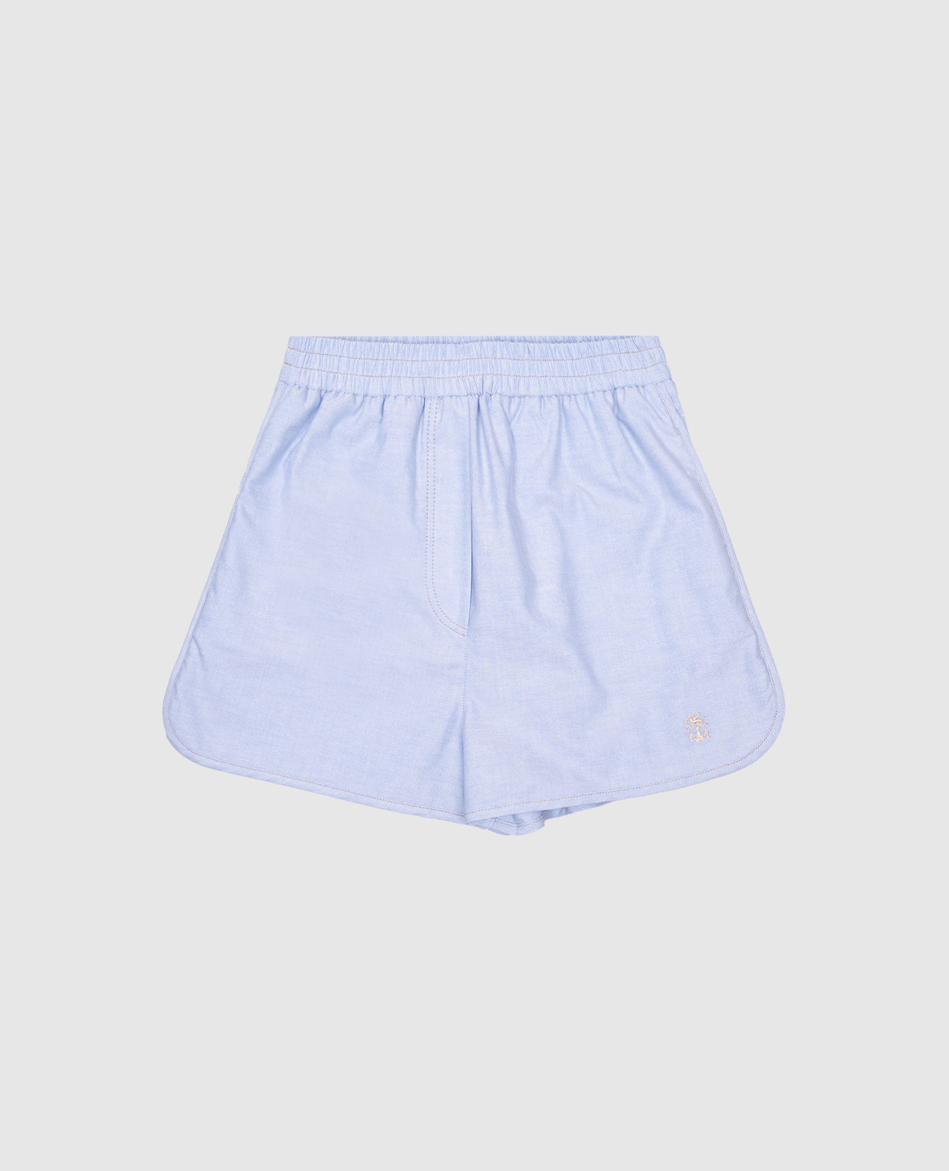 

Children's blue shorts with logo emblem Brunello Cucinelli, Light blue