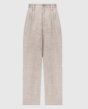 Y`S Yamamoto Beige linen pants YSP19300