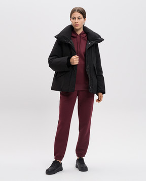 Mackage Burgundy hoodie with textured logo KRYSTIANw