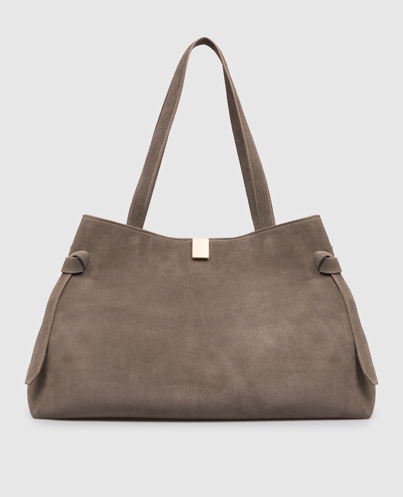 

Gyoza grey suede tote bag YUZEFI