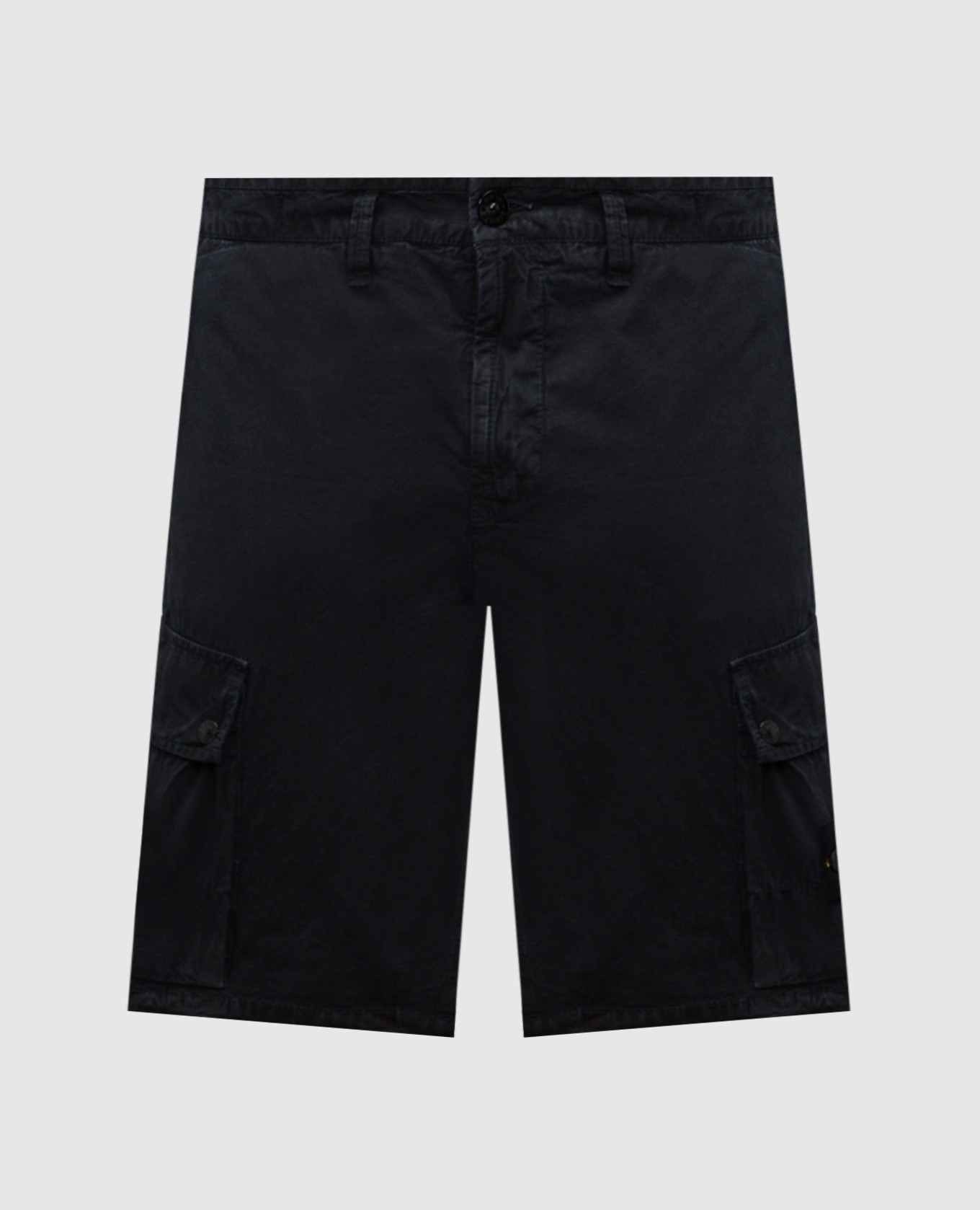 

Blue cargo shorts with logo Stone Island