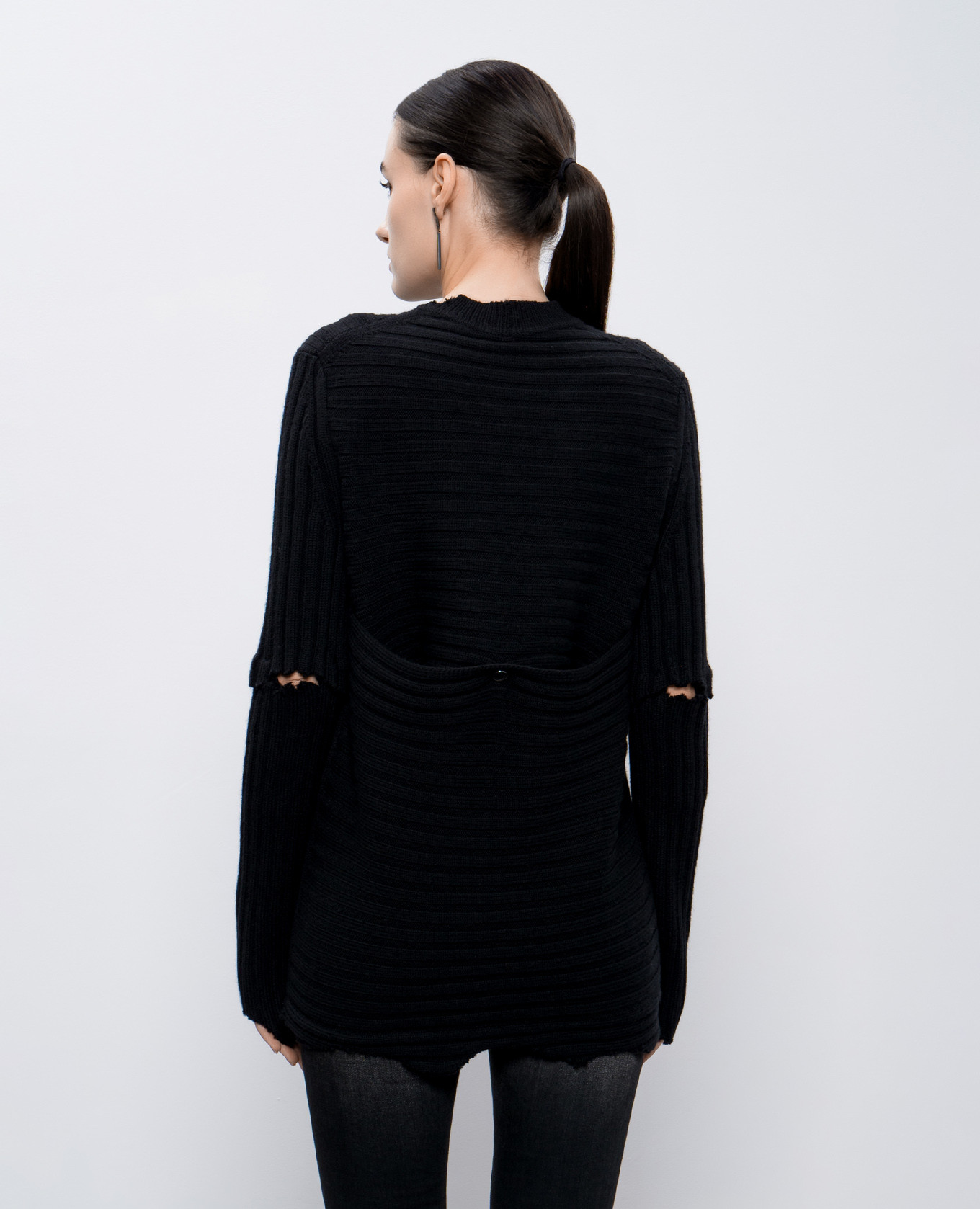 

Black wool sweater with cutouts Helmut Lang