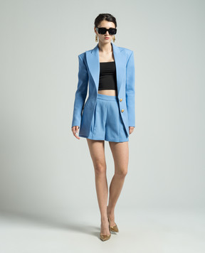 Balmain Blue wool shorts CF0PA235WC09