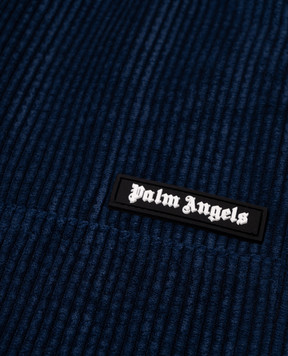 Palm Angels Children's blue corduroy pants with logo PBCF006F25FAB001612