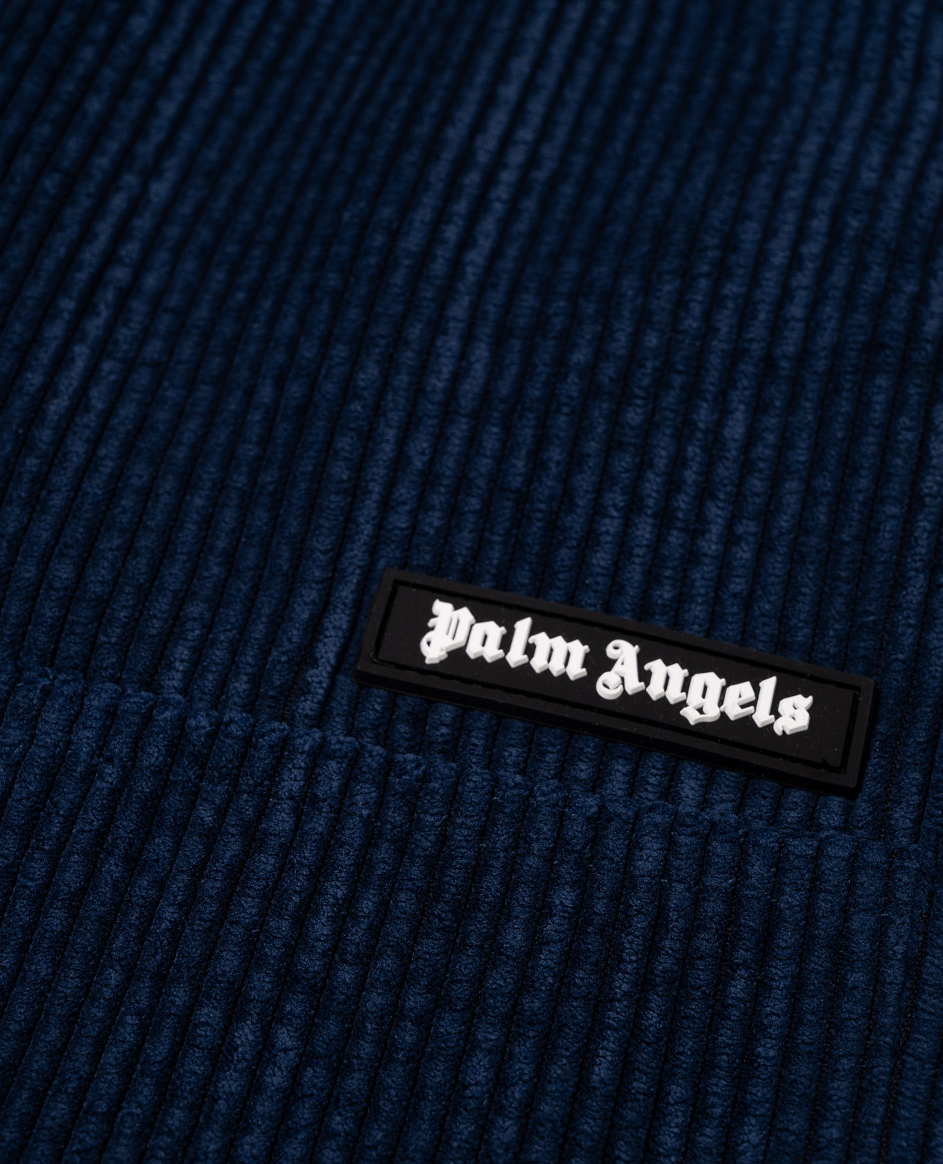 Children's blue corduroy pants with logo Palm Angels 3