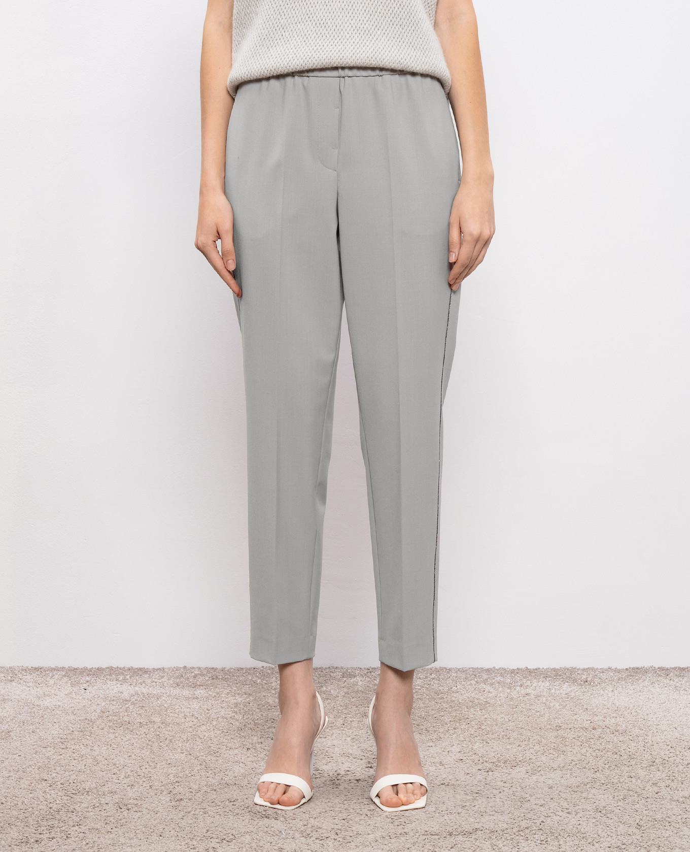 

Wool pants with a monil chain Peserico, Khaki