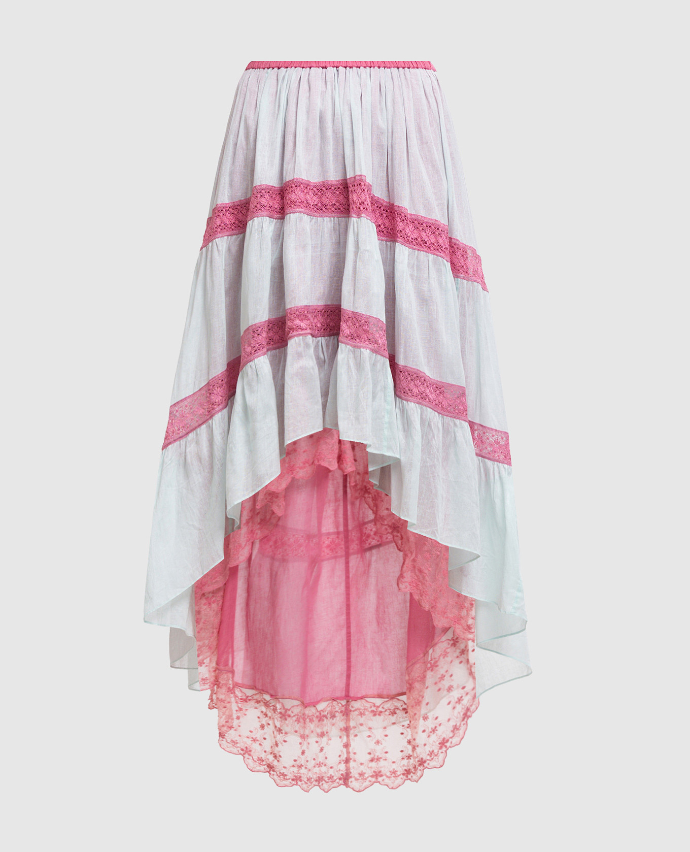 

Blue skirt with lace BP56, Light blue