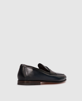Santoni Blue leather loafers MCNG18837SA4SVOS