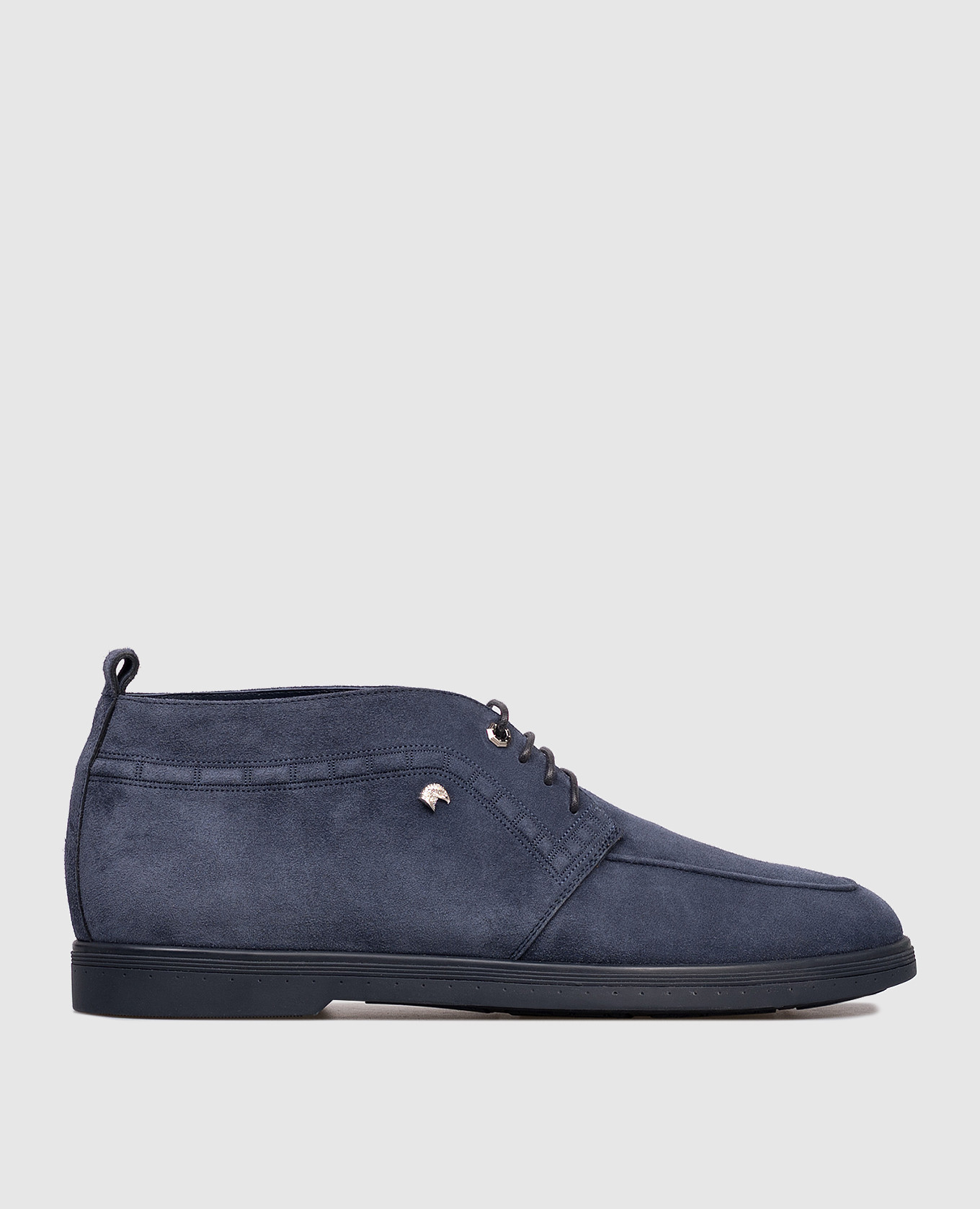 

Blue suede deserts with emblem Stefano Ricci