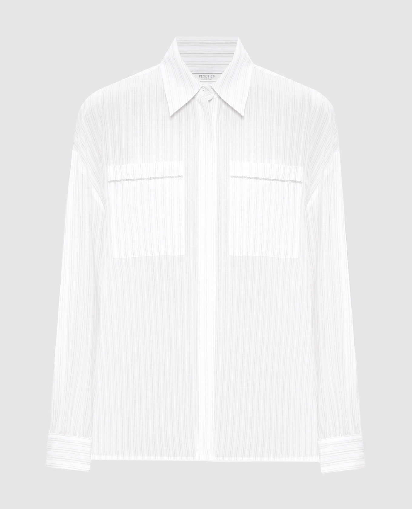 

Striped shirt with monil chain Peserico, White