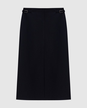 Gabriela Hearst Morelos blue cashmere midi skirt 1243039C108