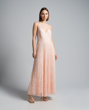 Twinset Pink pleated lace dress 241TP2351