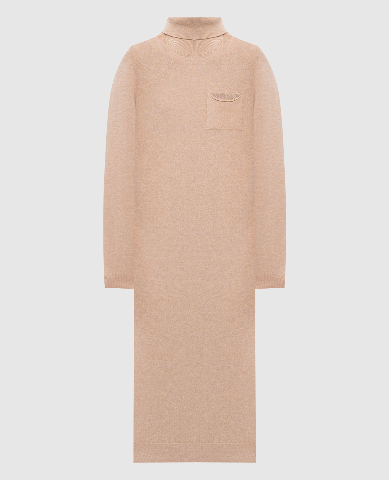Beige dress made of wool, silk and cashmere Peserico