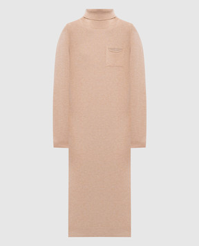 Peserico Beige dress made of wool, silk and cashmere S92250F12B9018