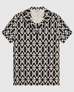 Moncler Shirt in a print with a logo patch K10932F00018598H6