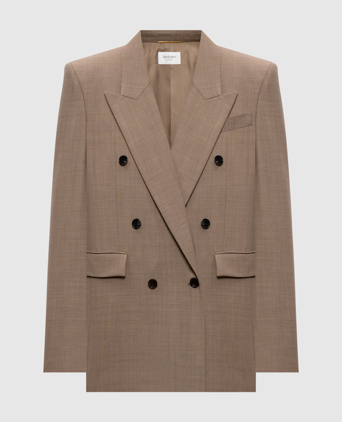 

Beige double-breasted wool jacket Saint Laurent