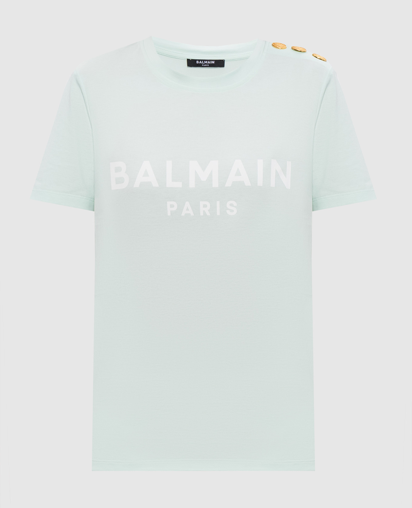 

Green t-shirt with logo print Balmain