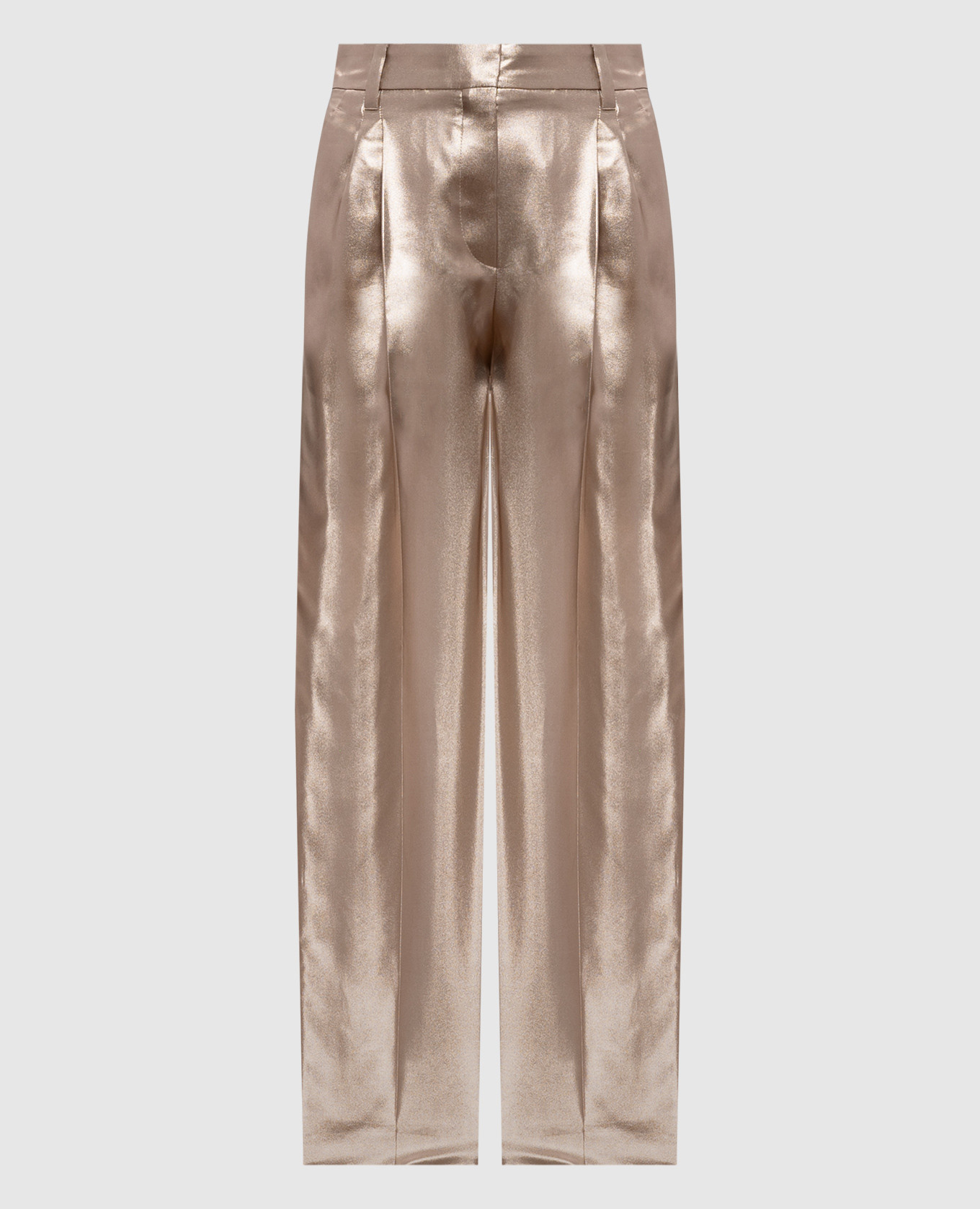 

Golden silk pants Brunello Cucinelli
