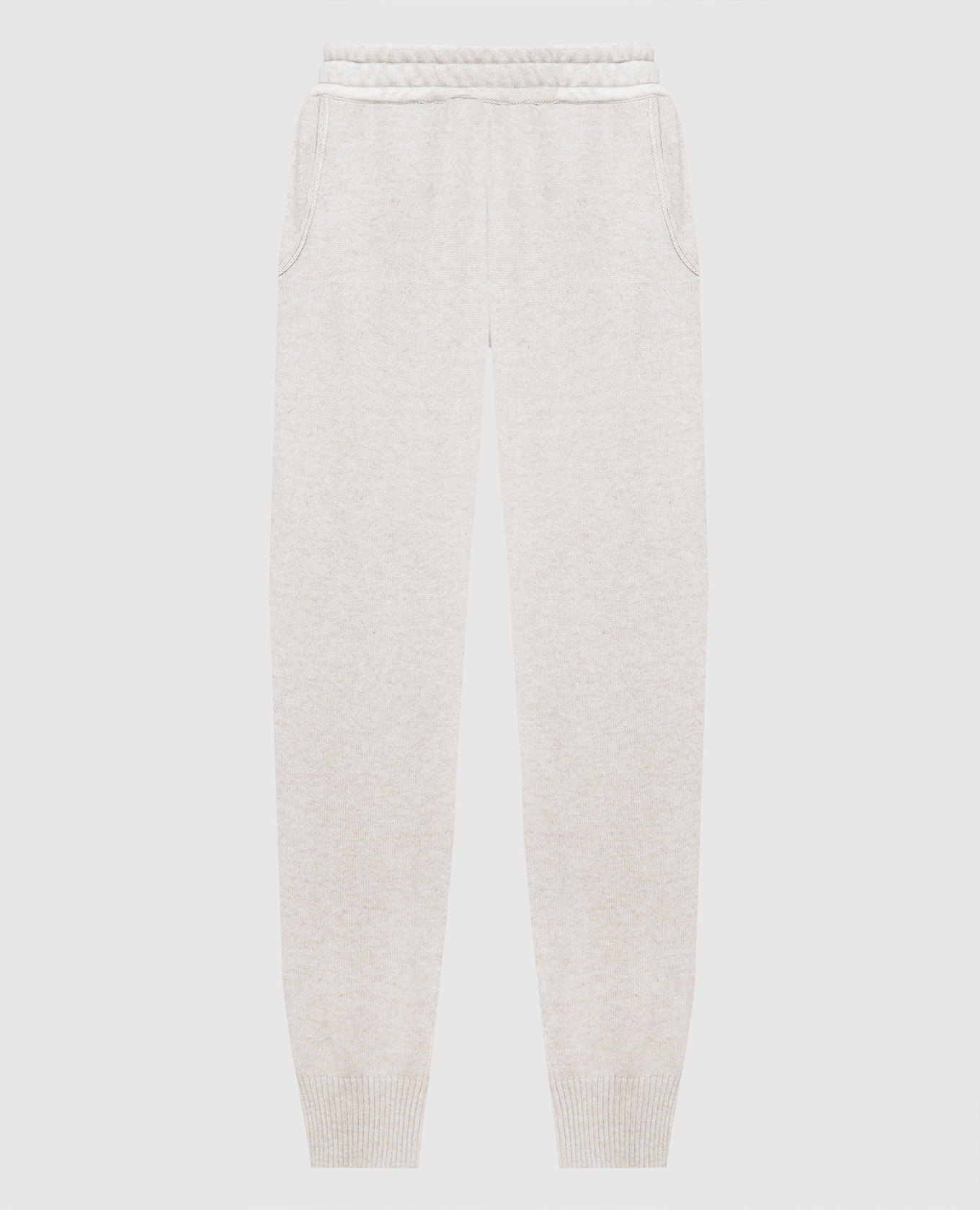 

Gray wool, cashmere and silk joggers Brunello Cucinelli, Beige