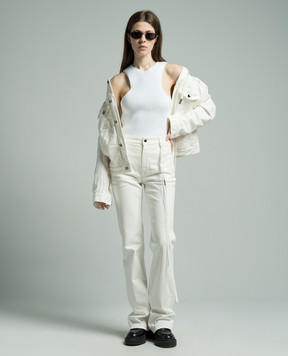 Ann Demeulemeester White top Noya with a scar 2401WKN42KN030