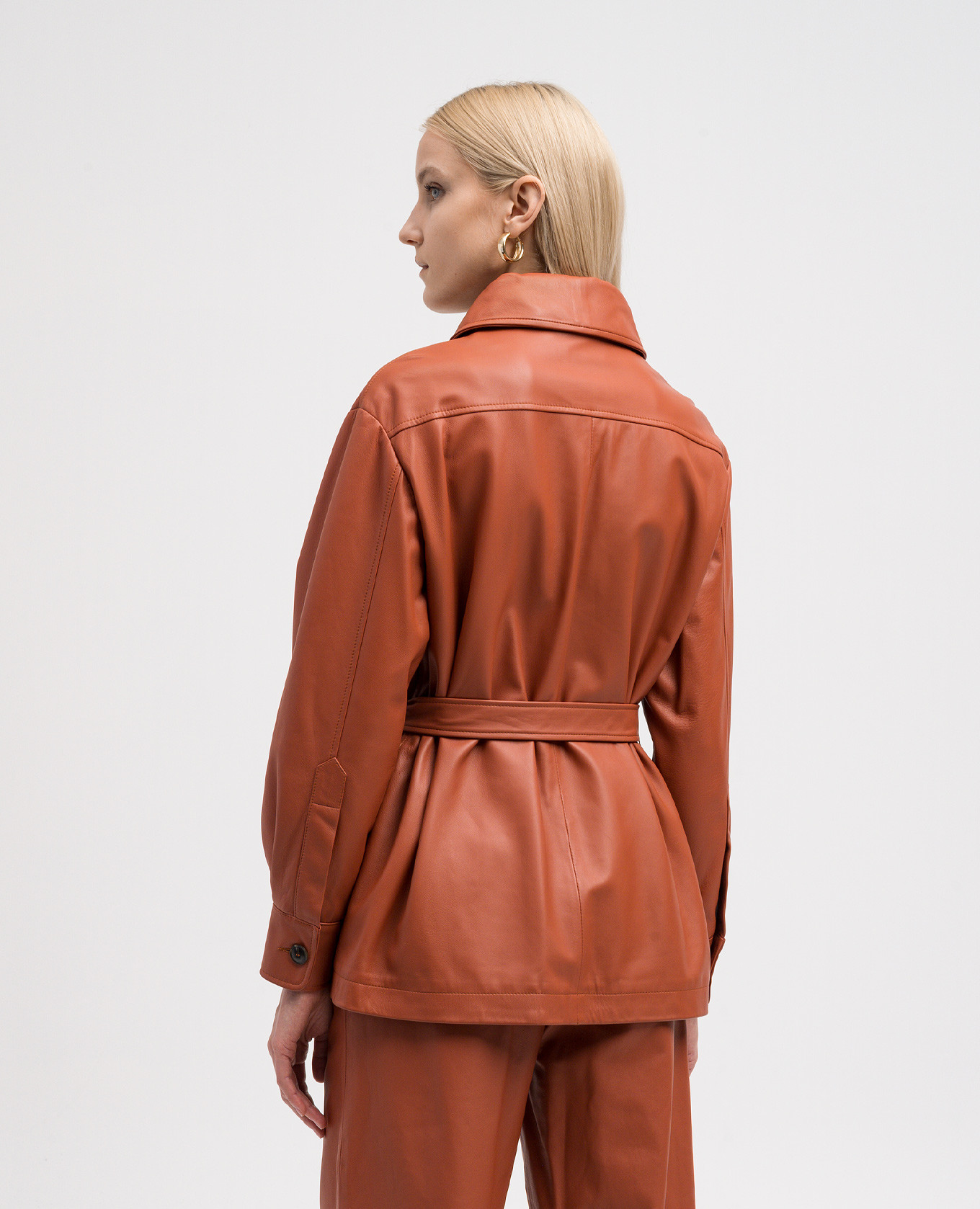 

Brown leather jacket Simonetta Ravizza