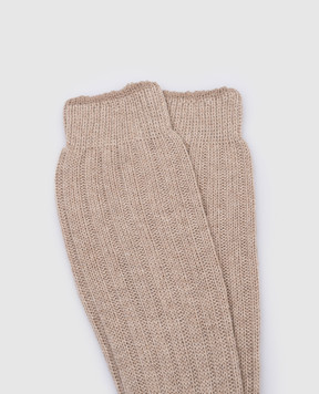 Story Loris Children's beige knee highs made of wool and cashmere 352046