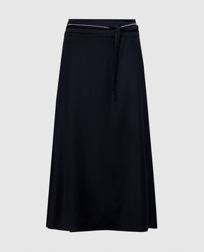 Peserico Blue wool pleated skirt A0578506461