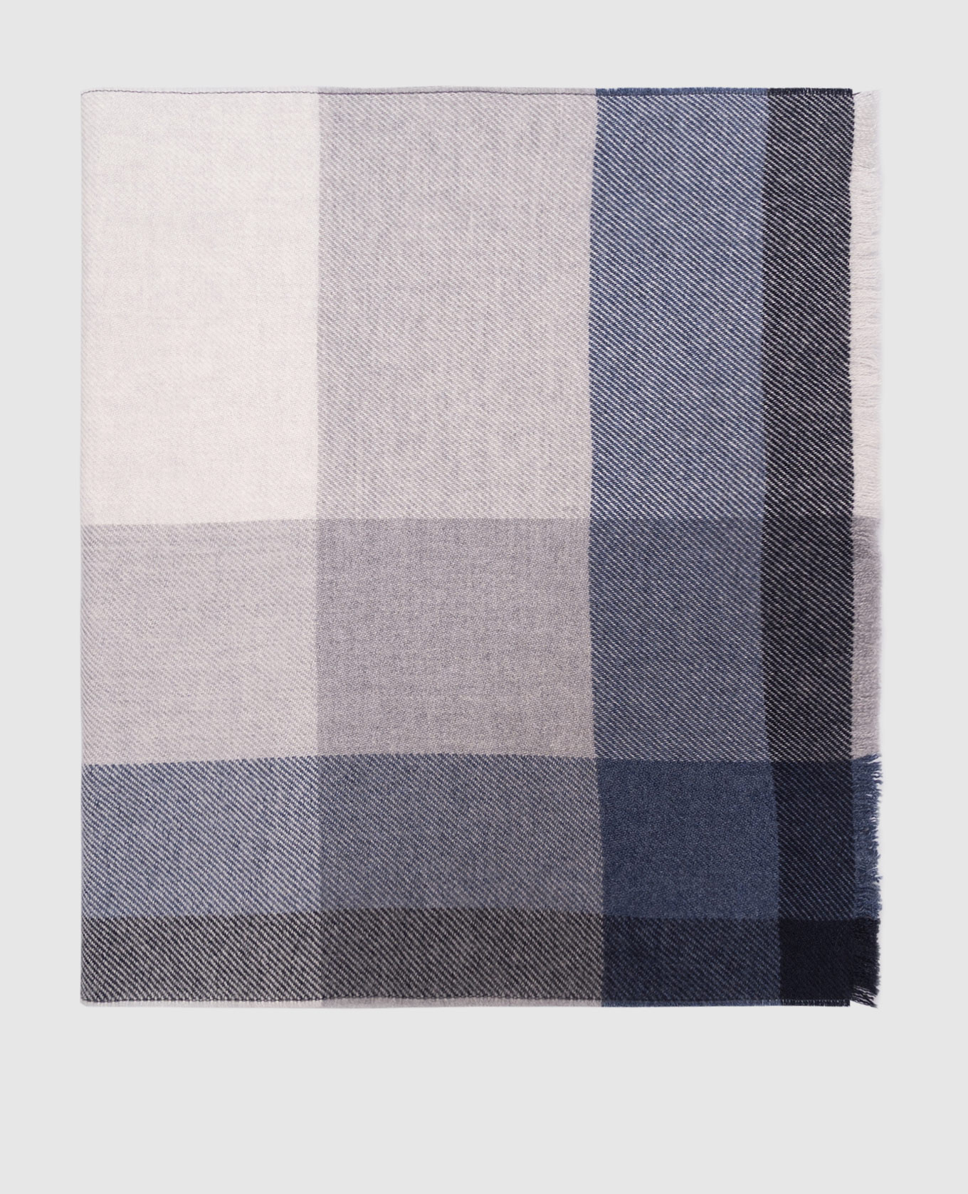 

Gray wool and cashmere patterned scarf Brunello Cucinelli, Grey