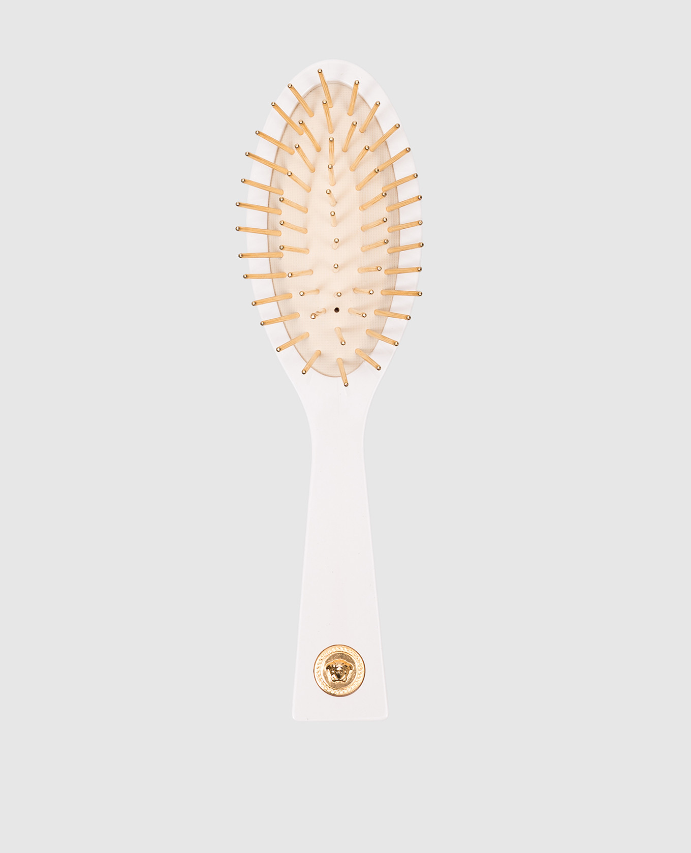 

White small hair brush with logo emblem Versace
