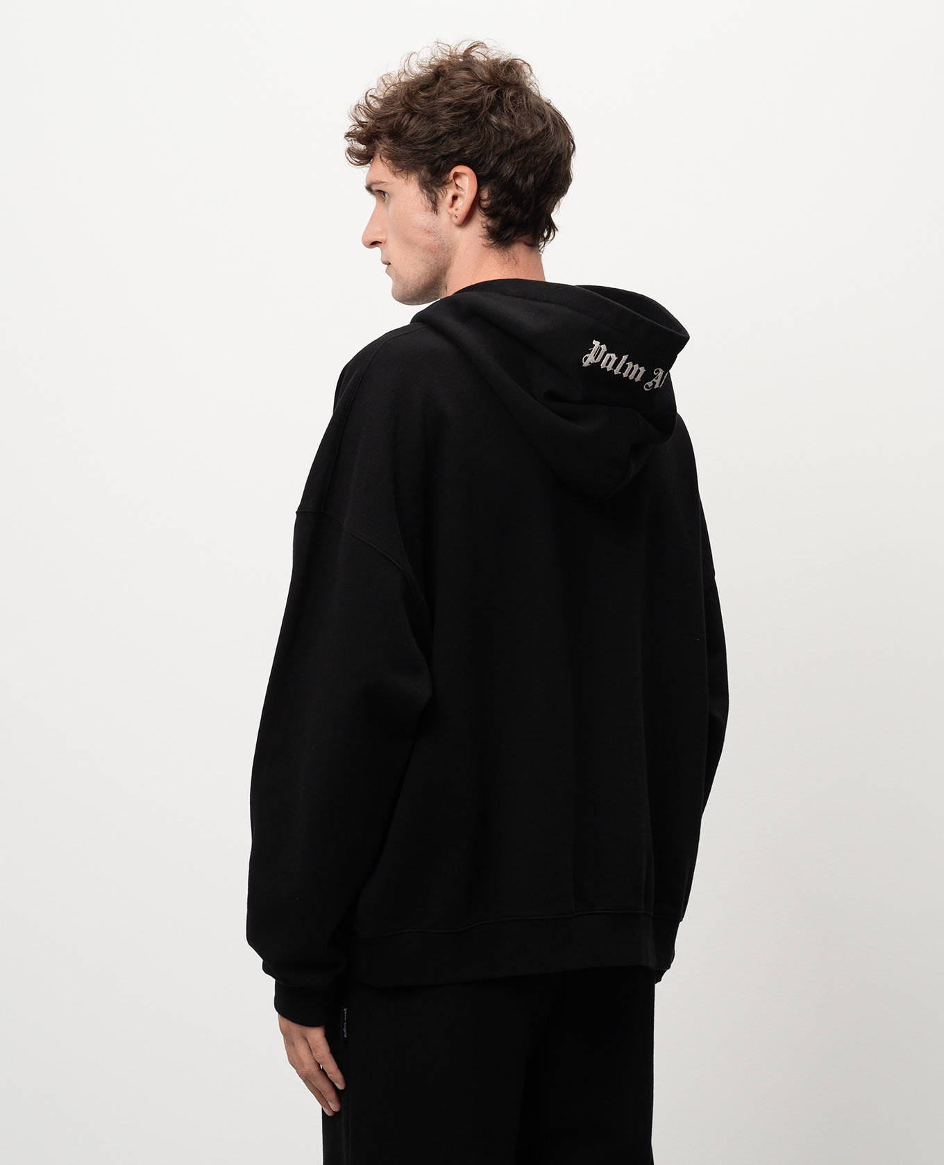 

Black hoodie with logo embroidery Palm Angels