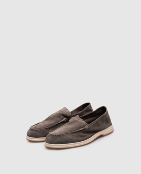 Enrico Mandelli Gray suede loafers YACHTS5722