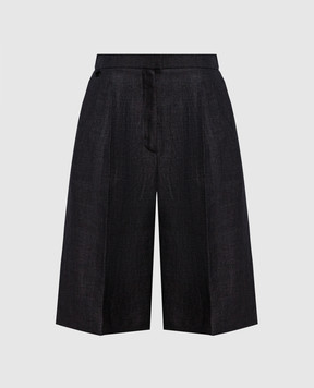 Agnona Brown linen shorts T80702YU3014
