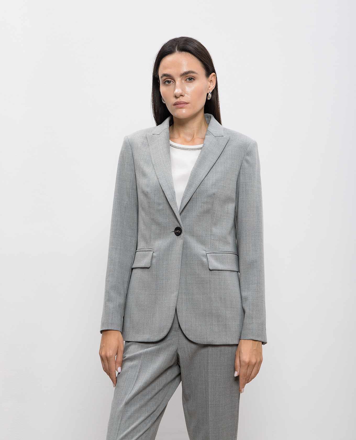 

Gray jacket with wool Peserico, Grey