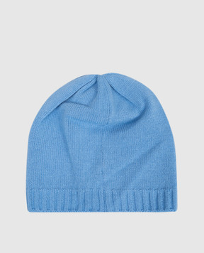 Moncler ENFANT Children's blue wool and cashmere hat K29513B00014M4281