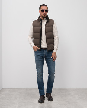 MooRER PAVEL blue jeans with logo patch PAVELDC107