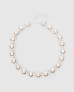 Magda Butrym Silver necklace with massive beads NECKLACE06726424