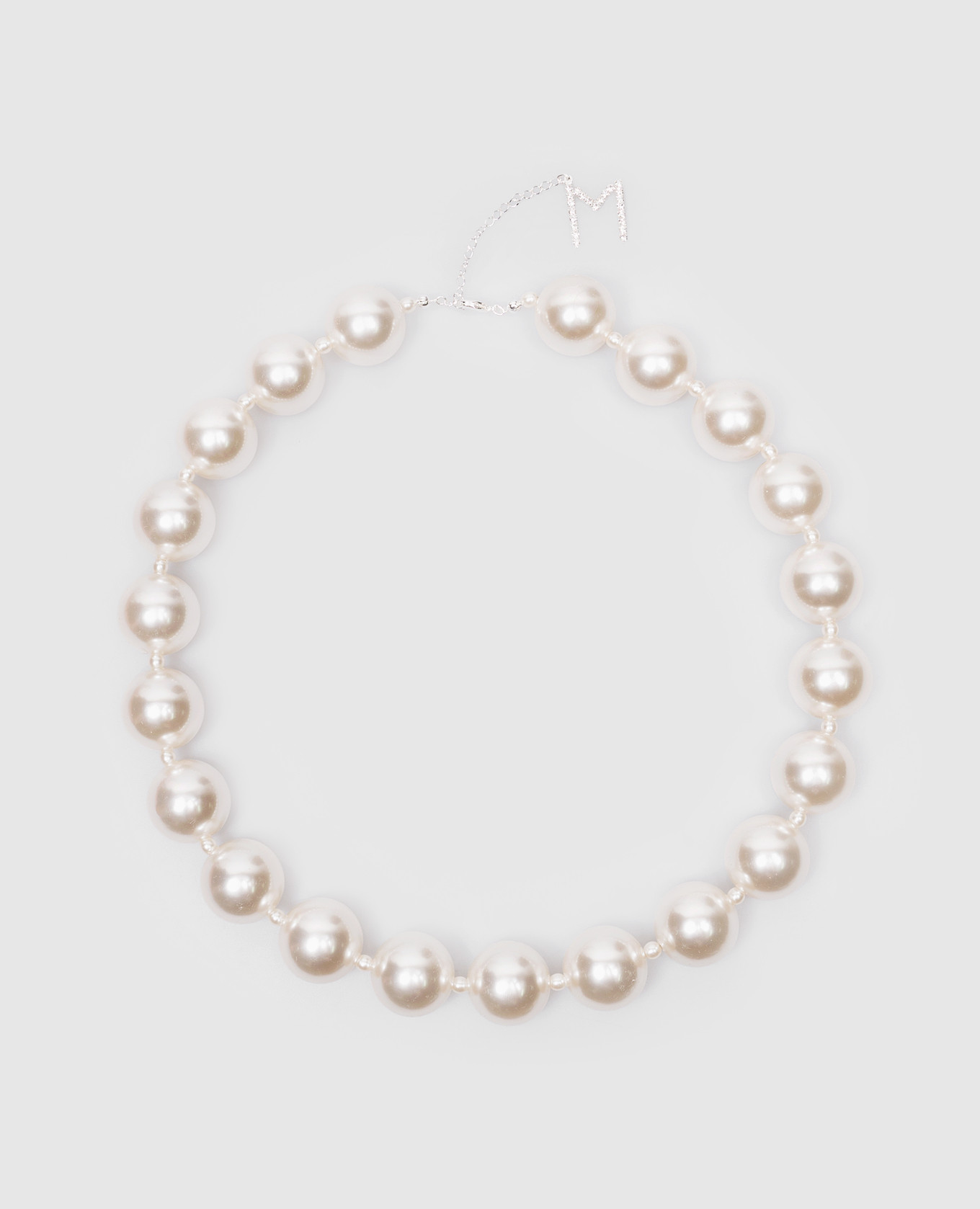 

Silver necklace with massive beads Magda Butrym