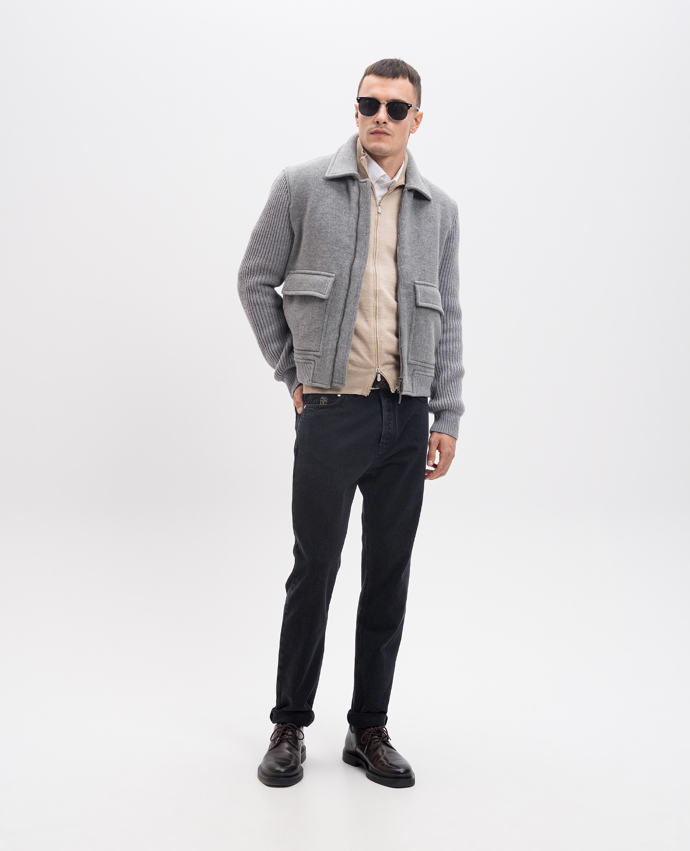 

Beige wool and cashmere cardigan Brunello Cucinelli