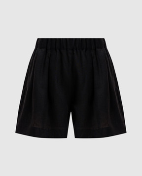 Asceno Black Zurich linen shorts B027F06C01